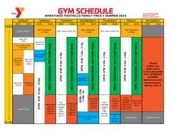 Gym Schedule - Valley of the Sun YMCA