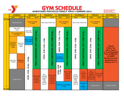 Gym Schedule - Valley of the Sun YMCA