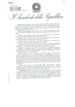 DPR 27 Giugno 2014 - Dipartimento Funzione Pubblica
