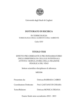 dottorato di ricerca titolo tesi - UniCA Eprints