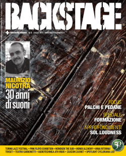 2014 - Backstage - Maurizio Nicotra 30 anni di suoni