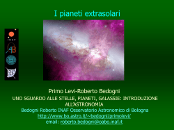I pianeti extrasolari - Osservatorio Astronomico di Bologna