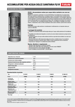 accumulatore per acqua dolce sanitaria fs/1r - HT