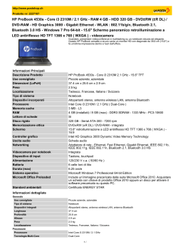 HP ProBook 4530s - Core i3 2310M / 2.1 GHz - RAM