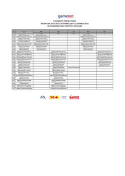 In occasione delle festivit&agrave; natalizie, i tornei di poker