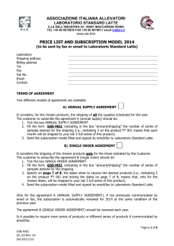 Price List 2014 - Associazione Italiana Allevatori