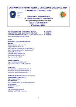 campionati italiani tecnico e freestyle dressage 2014 criterium
