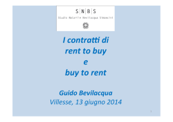 I contratti di rent to buy e buy to rent