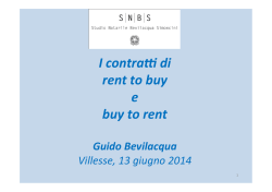 I contratti di rent to buy e buy to rent