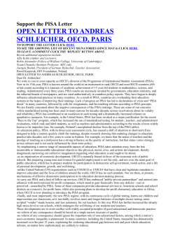 open letter to andreas schleicher, oecd, paris
