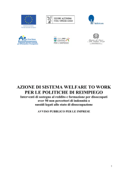 AZIONE DI SISTEMA WELFARE TO WORK imprese