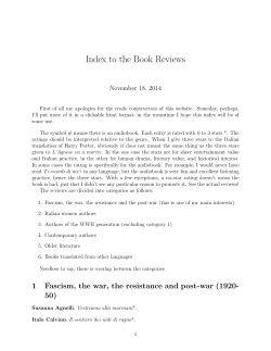 Index to the Book Reviews