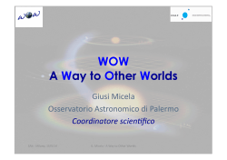 WOW A Way to Other Worlds - Osservatorio Astronomico di Brera