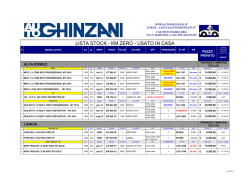 LISTA STOCK - KM ZERO - USATO IN CASA