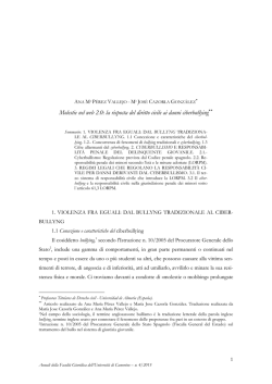 Molestie nel web 2.0: la risposta del diritto civile ai