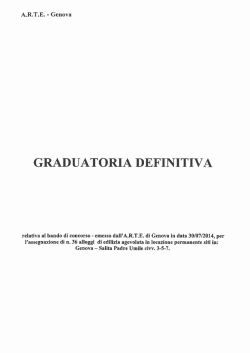 GRADUATORIA DEFINITIVA