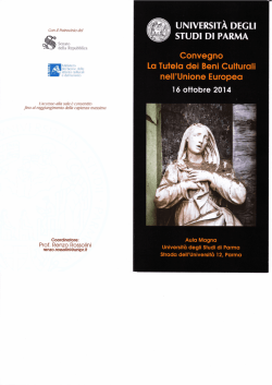 Prof. Renzo Rossolini - Università degli Studi di Parma