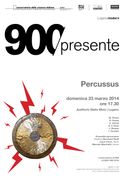 Percussus - Conservatorio della Svizzera Italiana