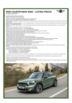 MINI COUNTRYMAN (r60) - LISTINO PREZZI