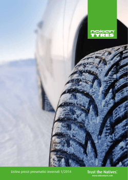 Listino prezzi pneumatici invernali 1/2014