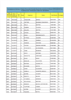 graduatoria definitiva 2° fascia