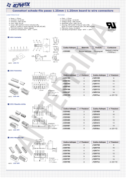 Connettori scheda-filo passo 1.25mm | 1.25mm board to
