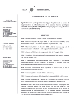 Determinazione direttoriale - Istituto di Radioastronomia