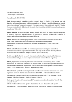 Dott. Marco Madama, Ph.D. Chinesiologo