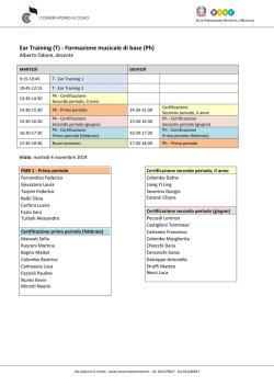 Ear Training (T) - Formazione musicale di base (Ph)