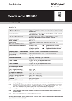 Scheda tecnica: Sonda radio RMP600