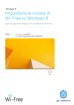 Impostazione iniziale di Wi-Free su Windows 8
