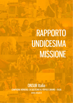 XI missione - ONSUR Italia