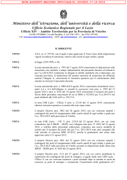 ATP VT - Aggiornamento sexies Decreto ripartizione ruoli as 2014-15
