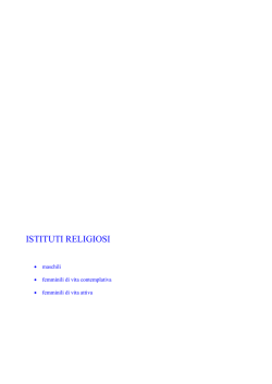 ISTITUTI RELIGIOSI - Diocesi di Civitavecchia
