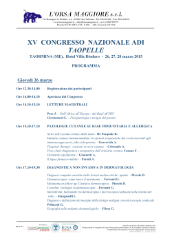 Programma XV Congresso Nazionale ADI