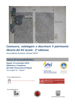 il patrimonio librario del XV secolo