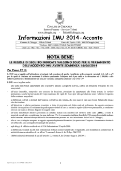Informazioni IMU 2014-Acconto