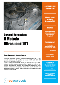 Il Metodo Ultrasuoni (UT)