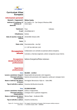 curriculum Silvio Carta