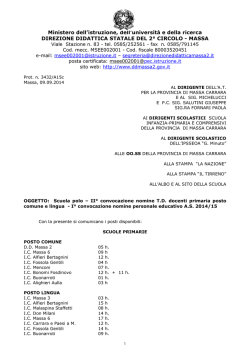 II Convocazione SCUOLA POLO PRIMARIA e Personale Educativo