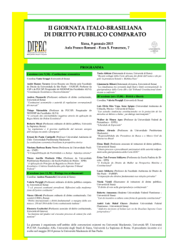 II Giornata Italo-Brasiliana di Diritto pubblico comparato