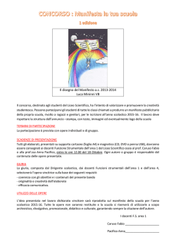 Il disegno del Manifesto a.s. 2013-2014 Luca Mininni VB