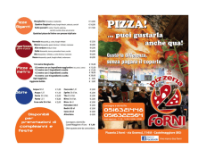 il nostro menu - Pizzeria Due Forni