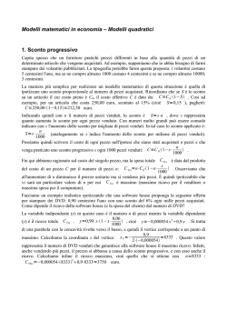 Dispensa sui modelli quadratici in economia - web