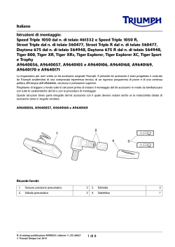 Italiano Istruzioni di montaggio: Speed Triple 1050 dal n. di telaio