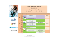 Programme Coupe de France VTT CASSIS XC - Cicle-Web