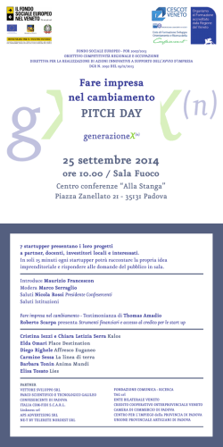 Invito Pitch Day - Generazione Xn