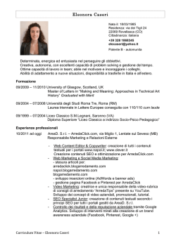 CV Caseri Eleonora - Comune di Rovellasca