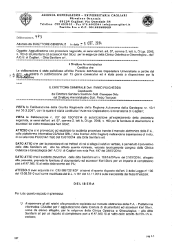 Deliberazione n. 993 del 09.10.2014