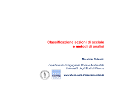 Classificazione sezioni - Università degli Studi di Firenze